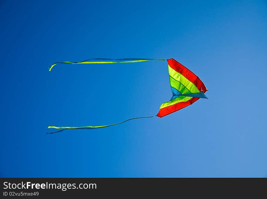 Colorful kite in the wind