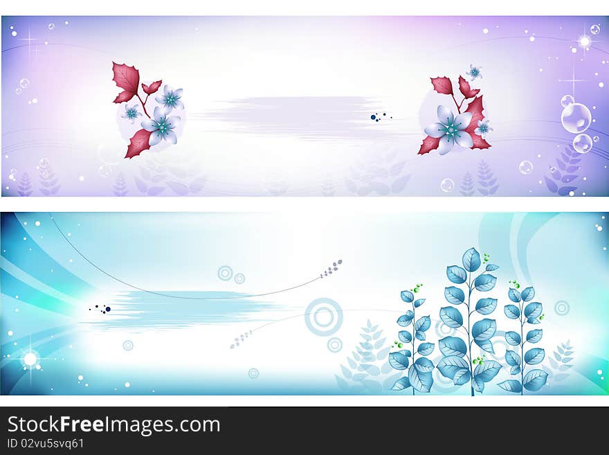 Flower BANNER vector by illustration