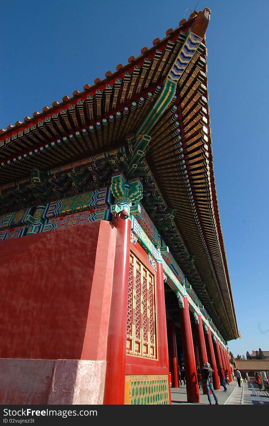 Roof in the Temple of Heaven in Beijing. China. Roof in the Temple of Heaven in Beijing. China