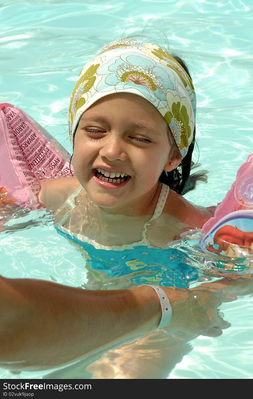 Child in pool