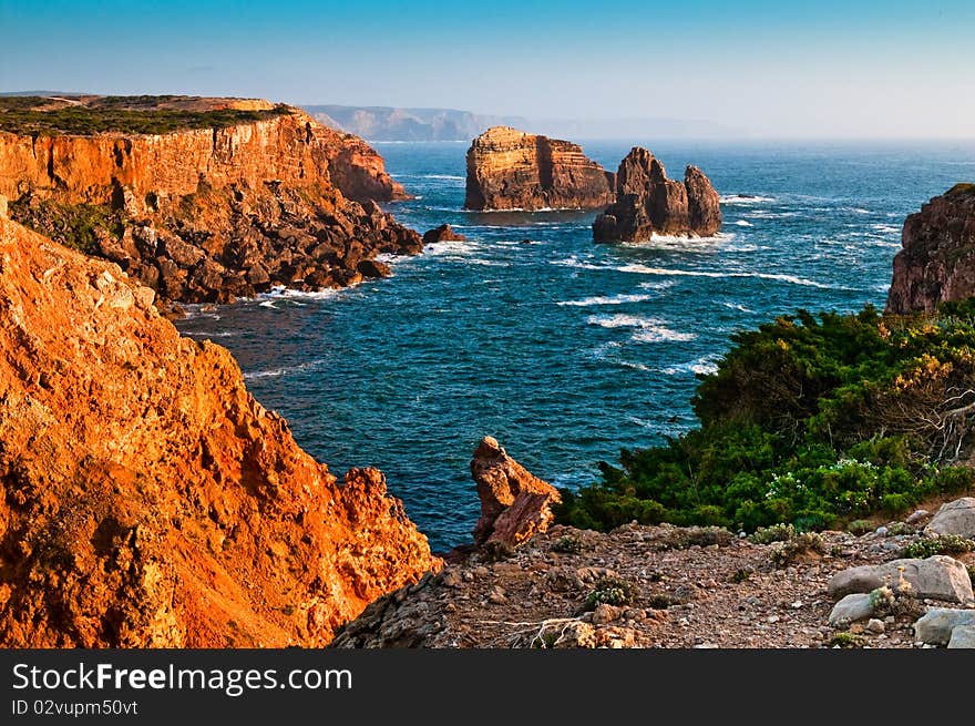 Beautiful coastline view looking out