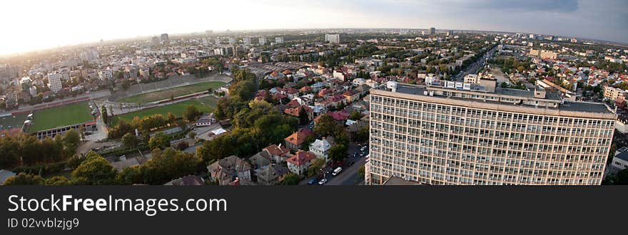 Bucharest Panoramic Aerial View