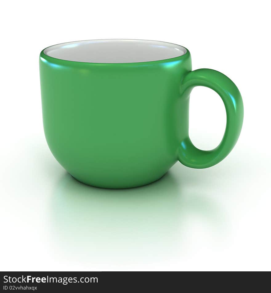 Green coffee cup