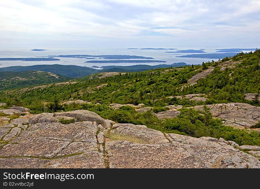 Cadillac Mountain On Mount Desert Island.