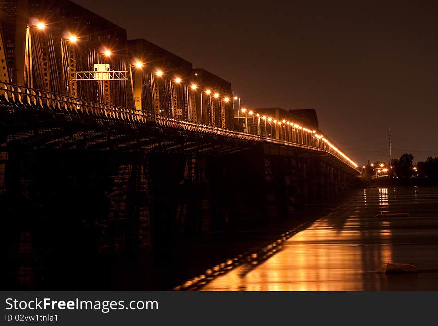 Victoria bridge in Montreal