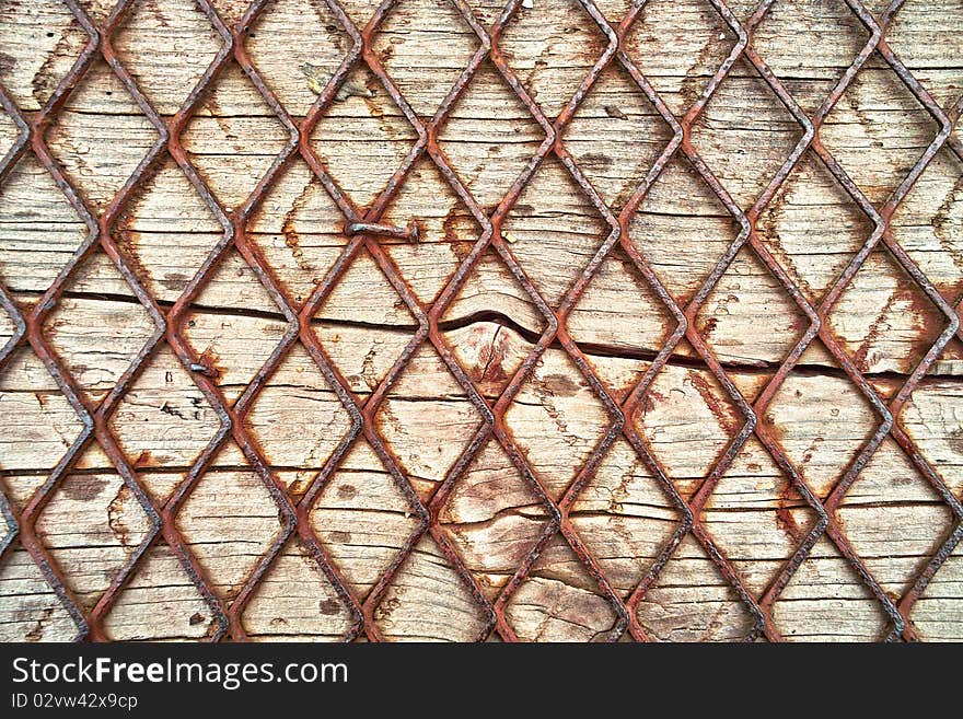 Wood and wire background