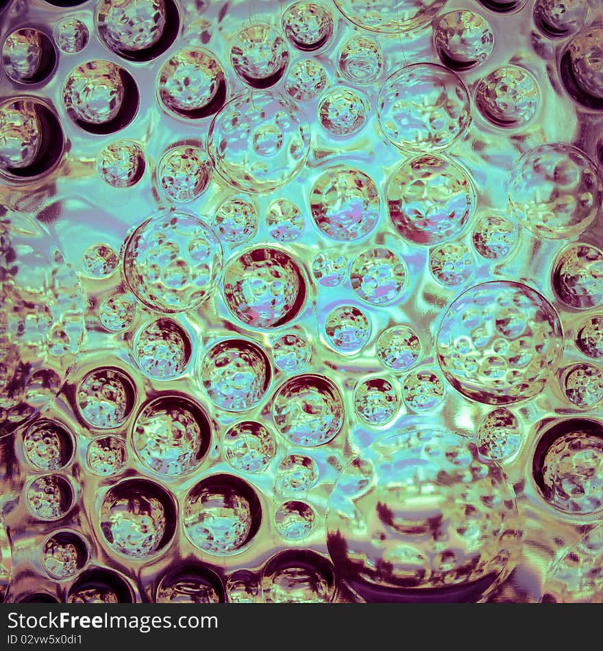 Green glass block buble texture