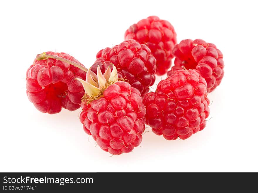 Fresh raspberries.