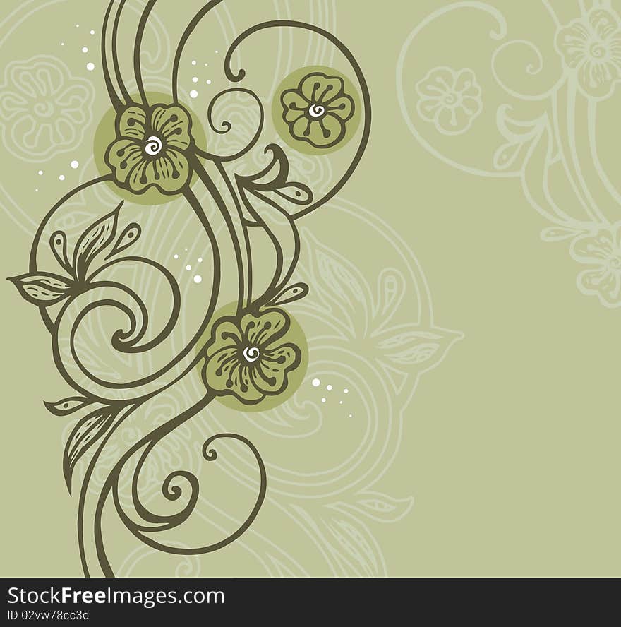 Background with beautiful abstract flowers. Background with beautiful abstract flowers