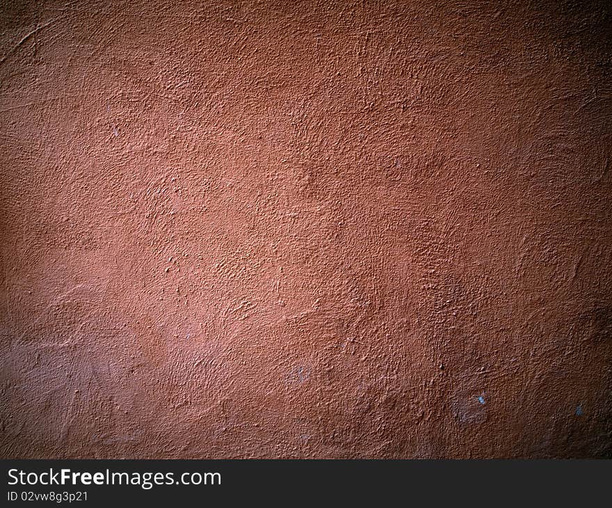 Texture of old grunge red color wall