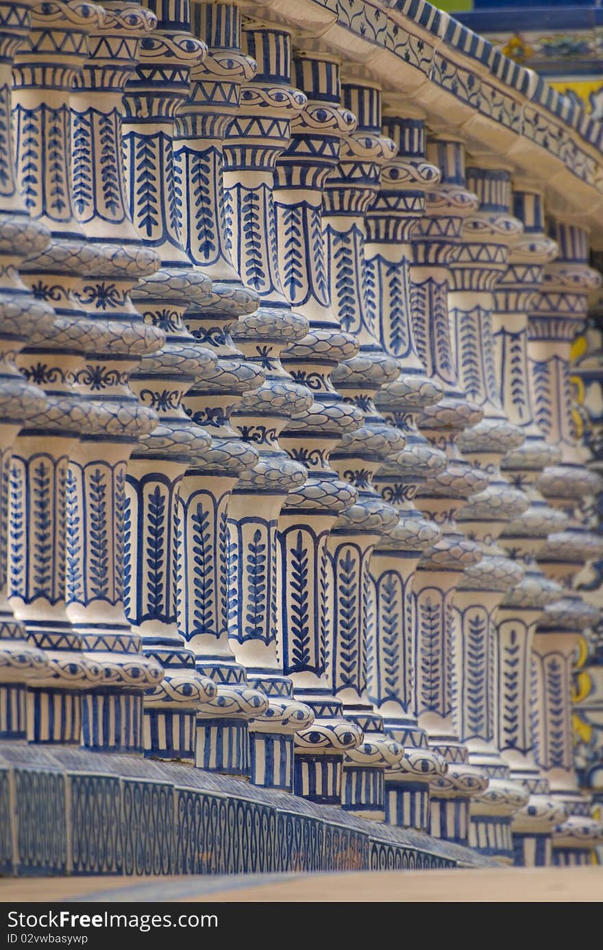 Detail of a bridge at Plaza de Espagna