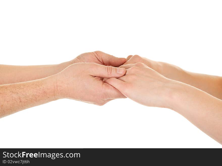 Male and female hands (palms) in different gestures