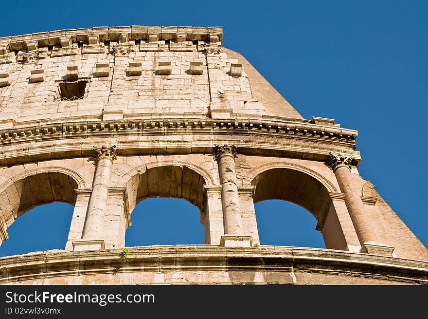 The old colosseum in the antic rome