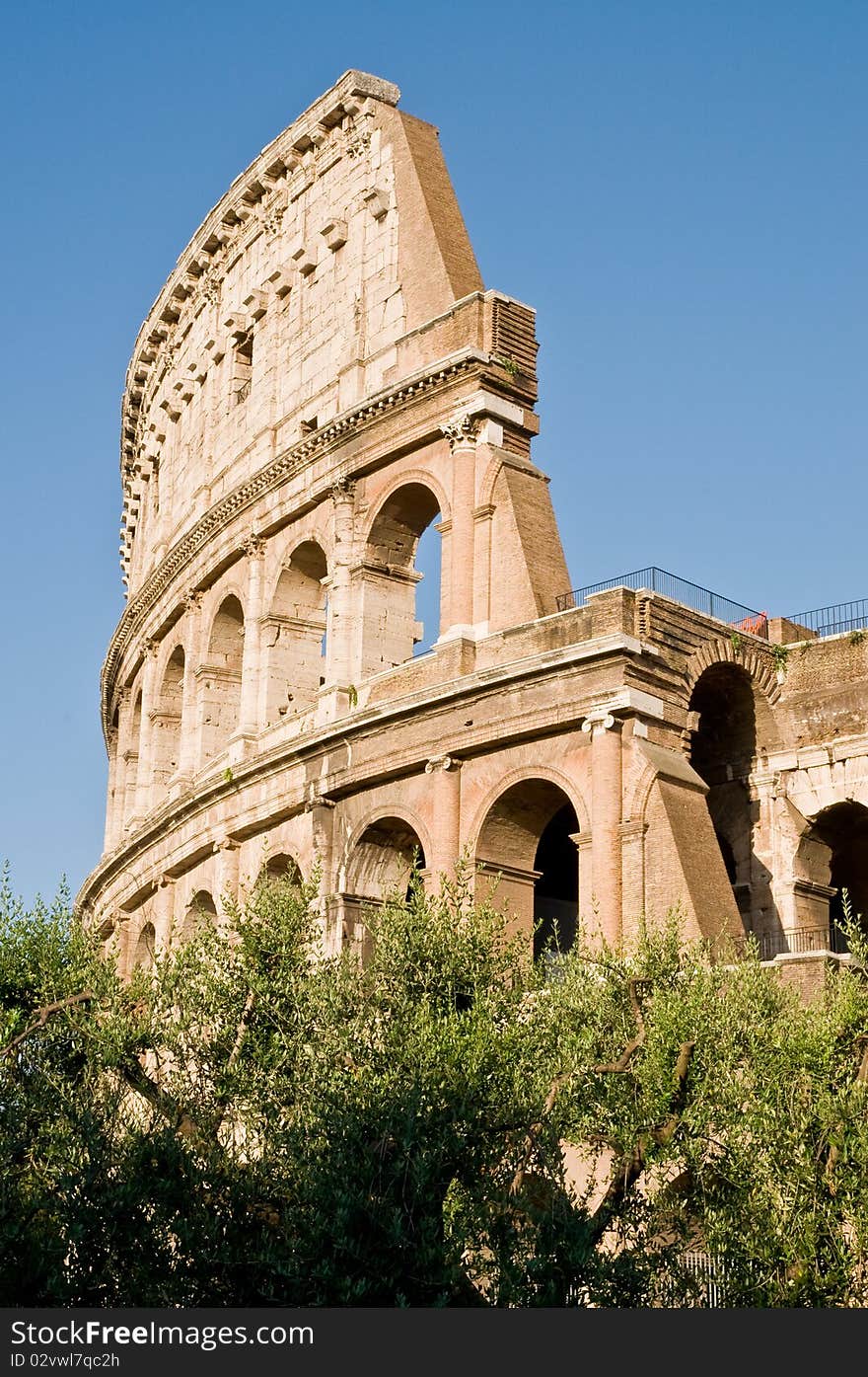 The old colosseum in the antic rome