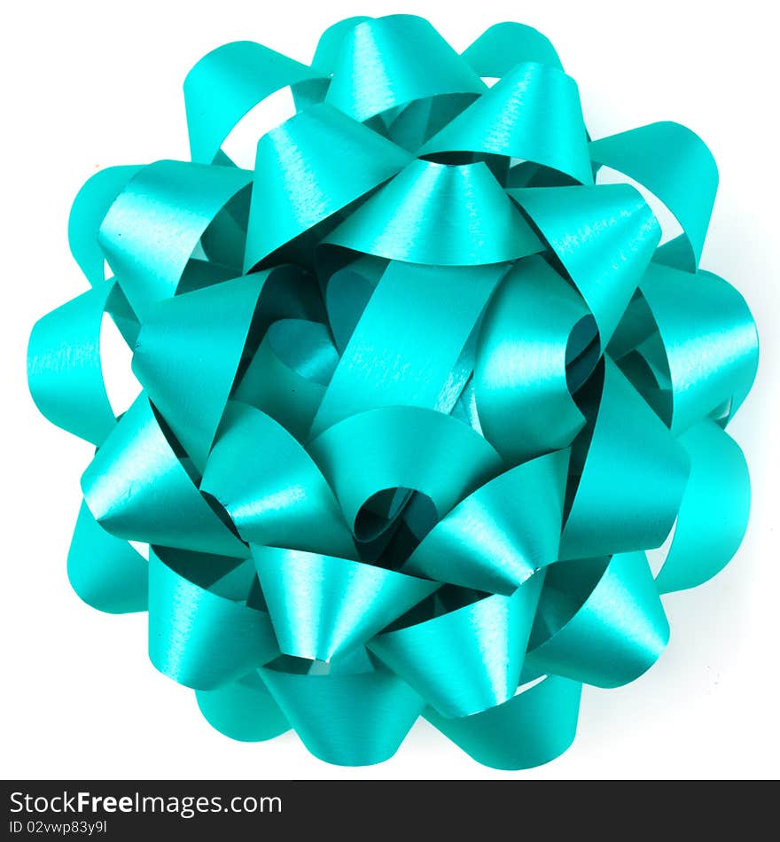 Blue Parcel Bow