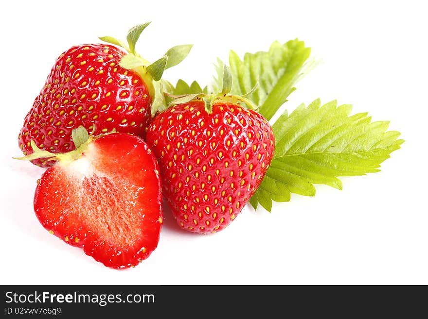 Strawberries On White Background