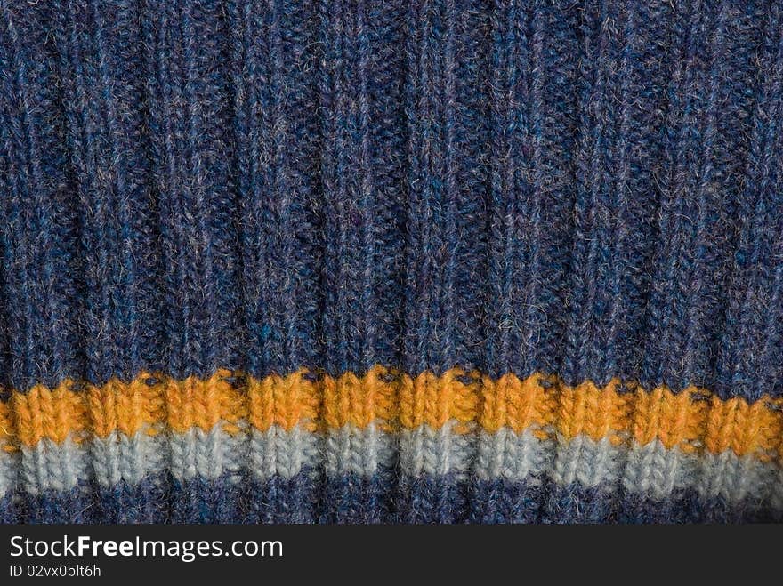 Blue knitted sweater texture