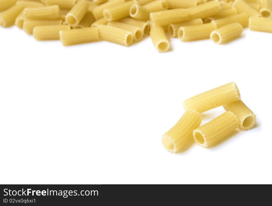 Italian pasta isolated over white