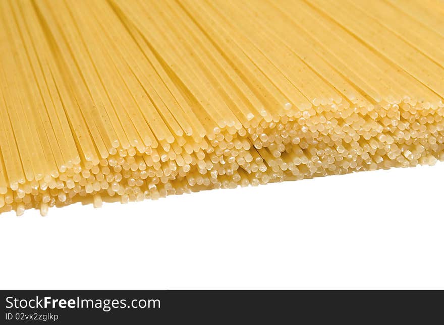 Bunch of spaghetti isolated over white background