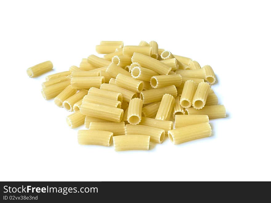 Pile Of Pasta Pieces Isolated Over White