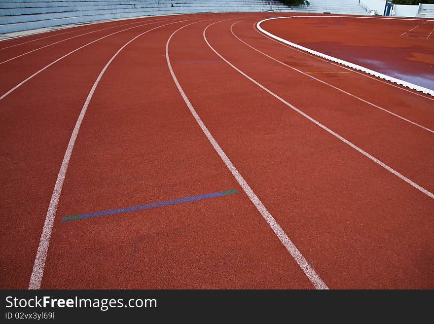 The race track over the soccer field