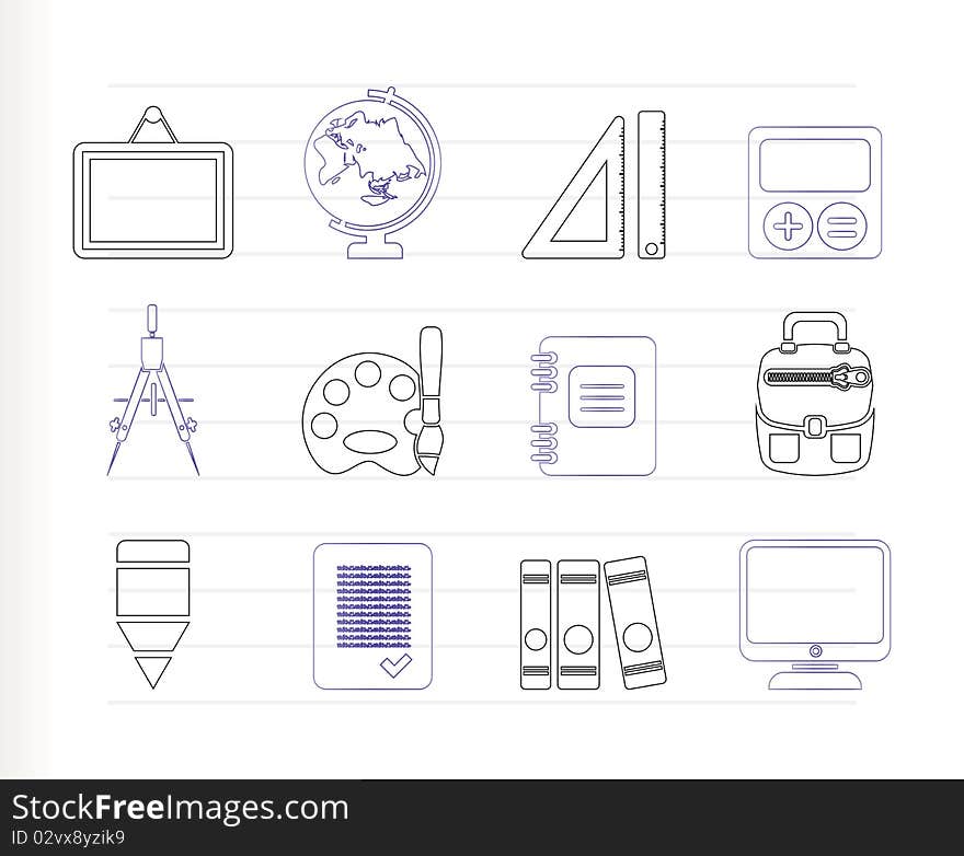 School and education icons - icon set