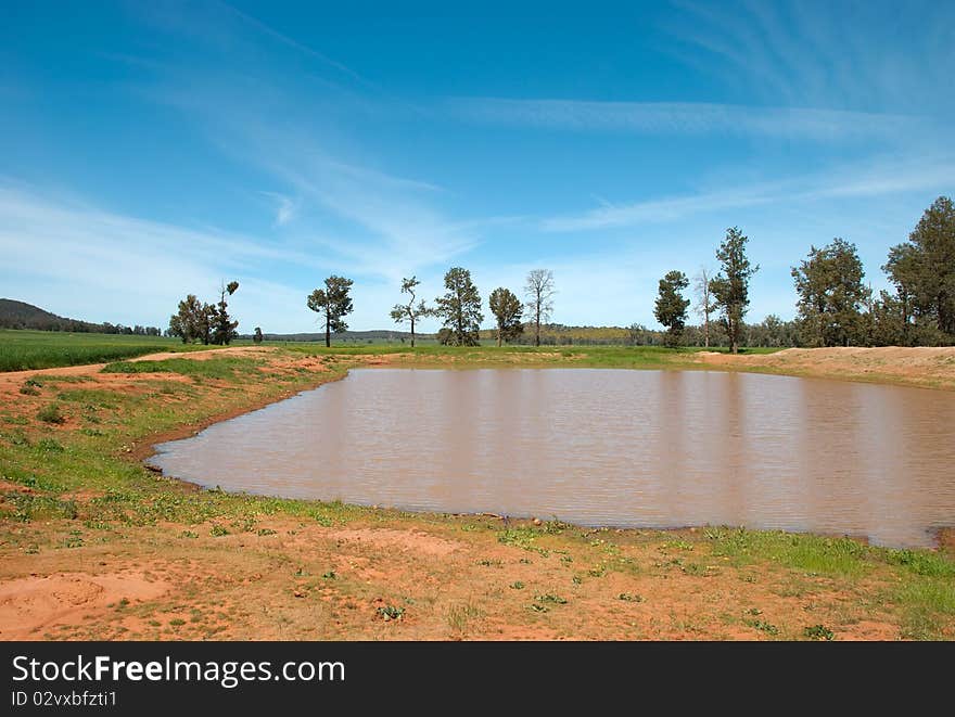 A farming landscape in Australia