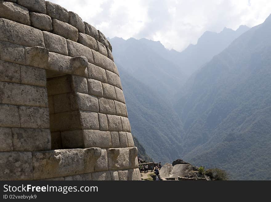 Machu Picchu ancient window, peru. Machu Picchu ancient window, peru