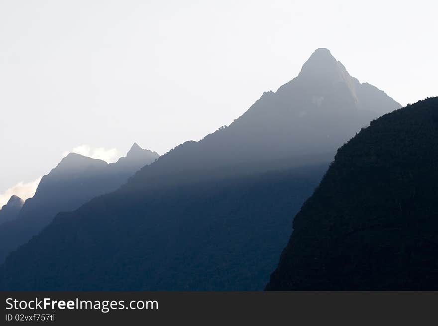 Sunset in the mountains