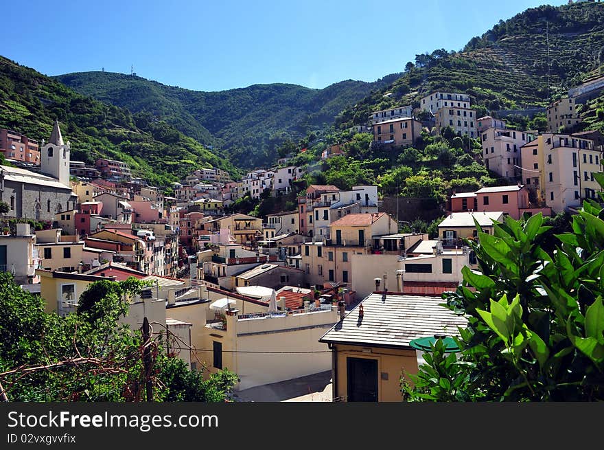 Colorfull houses in Riomaggiore, La Spezia. Colorfull houses in Riomaggiore, La Spezia