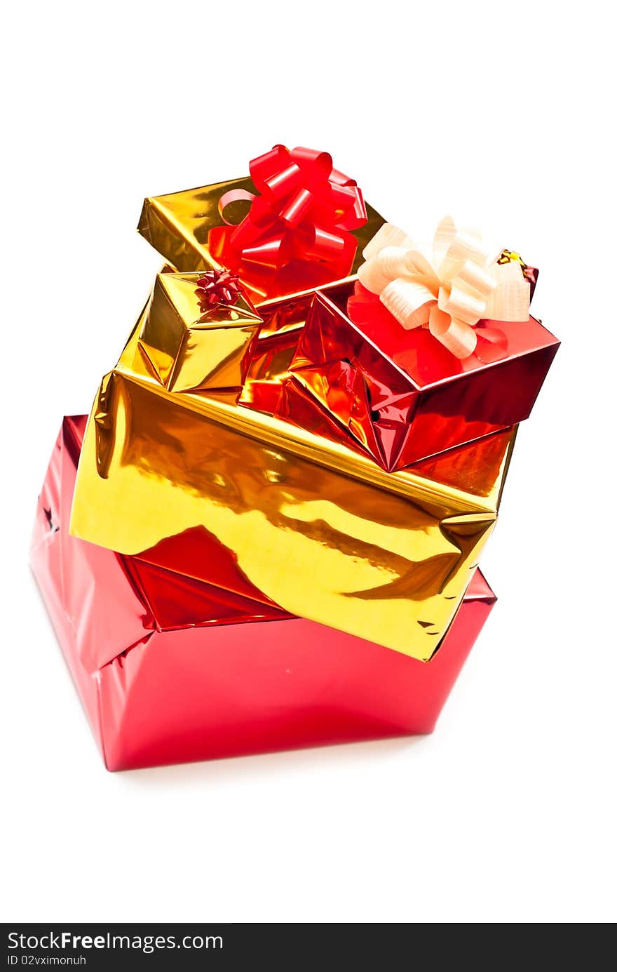 Yellow and red presents