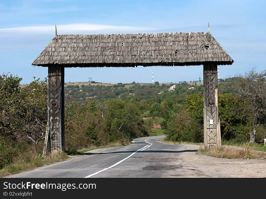 Entrance to the Maramures county. Entrance to the Maramures county