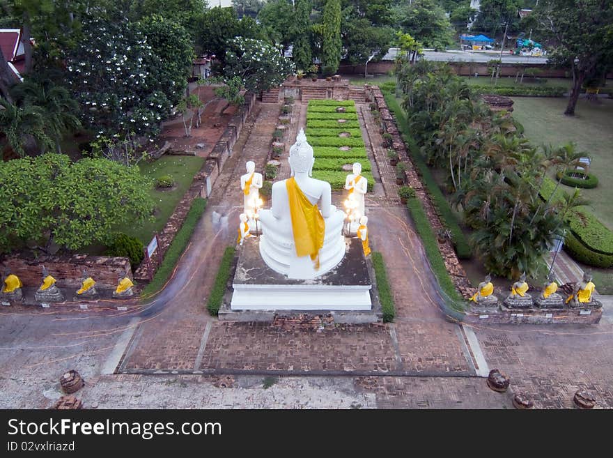 Stone Buddha statue at the Asian respect