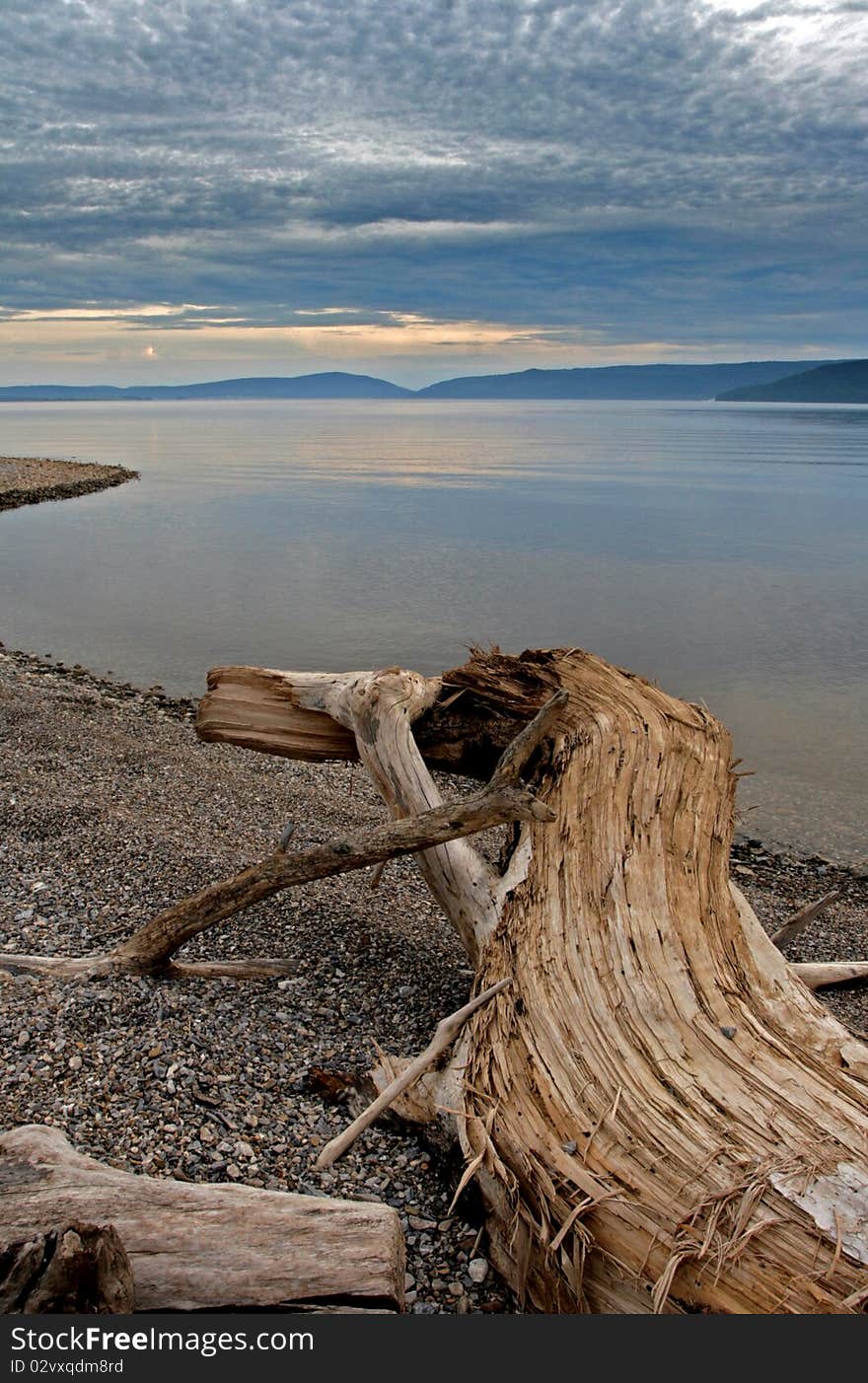 Southern Urals. Mountains and lake