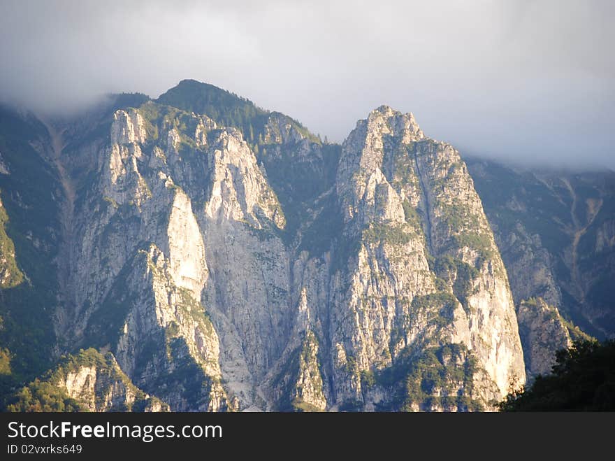 A beautifull mountain near Borgo Valsugana . A beautifull mountain near Borgo Valsugana