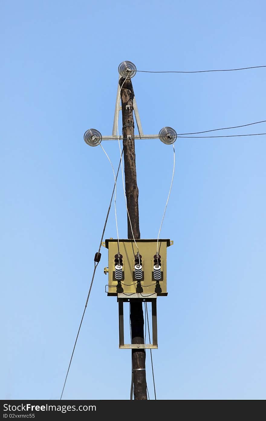 AC high-voltage power transformer on a farm in South Africa