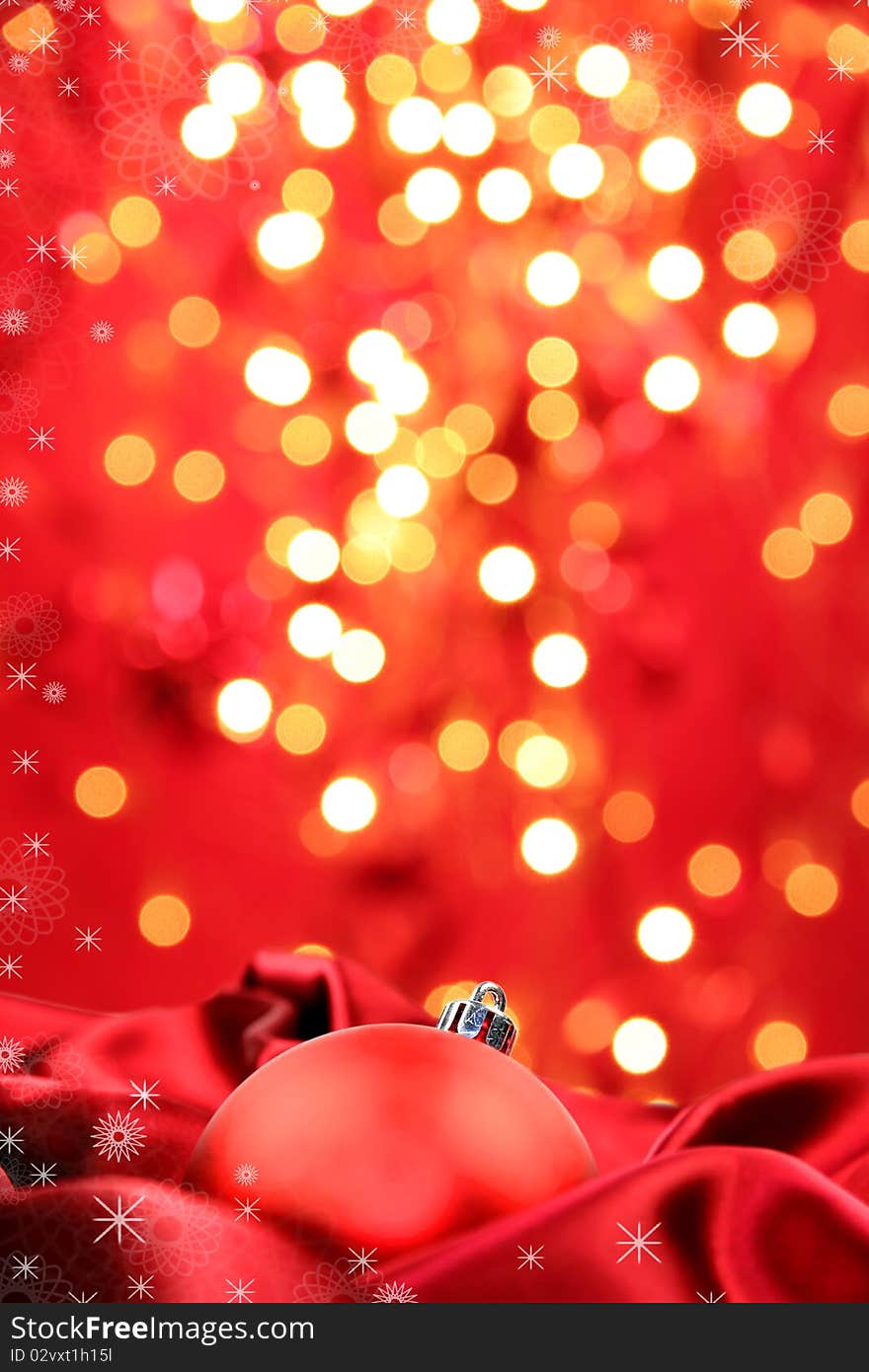 Christmas background with red balls