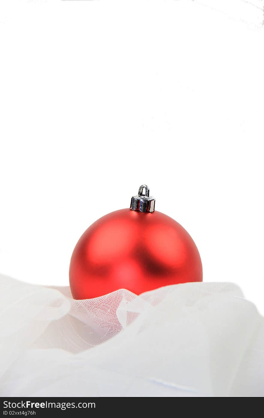 Christmas background with red ball