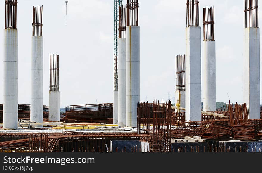 A view of the work site.