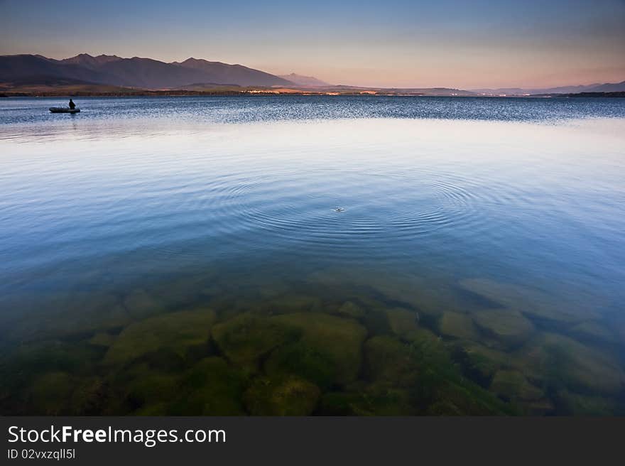 Fishing in evening