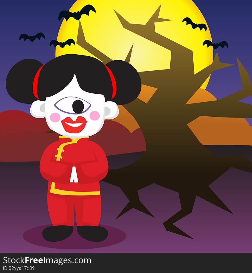 Halloween Traditional Chinese Girl