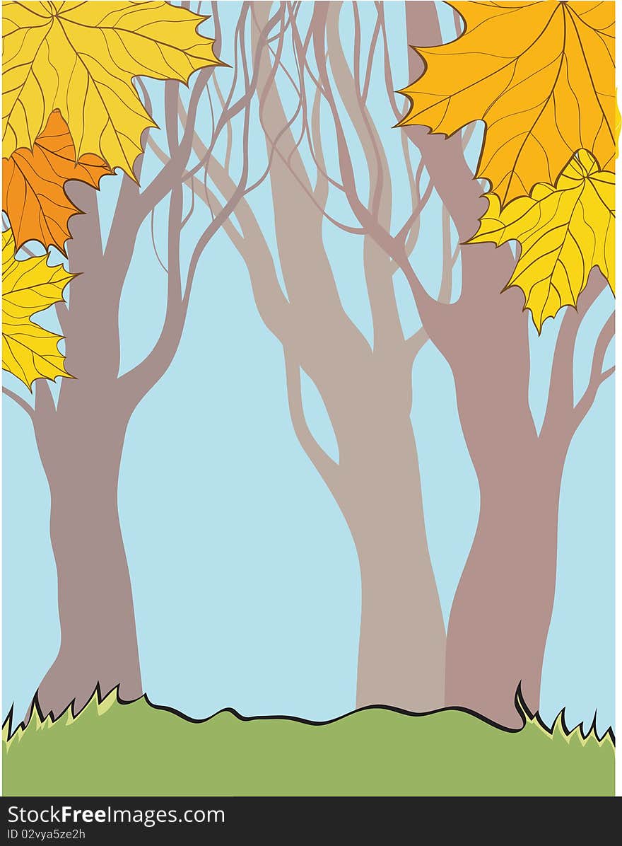 Background With Autumn Elements