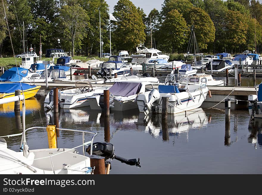 Yachts and Pleasure Boats in Harbor. Yachts and Pleasure Boats in Harbor