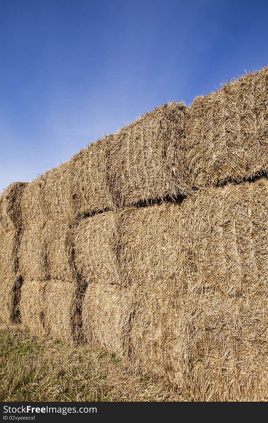 Bale of Haystack on a sunny day