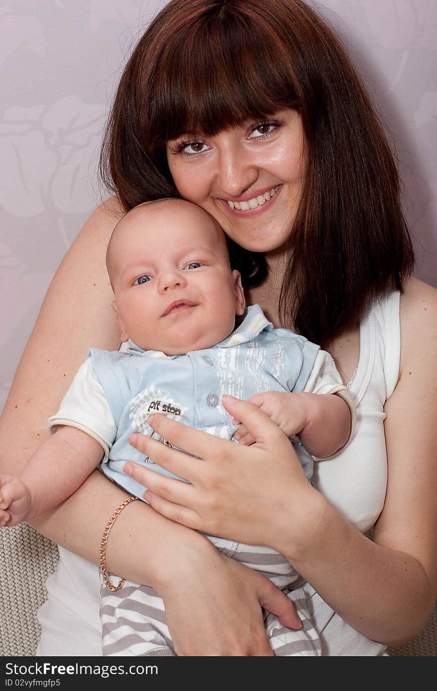 Mother and son at home. Mother and son at home