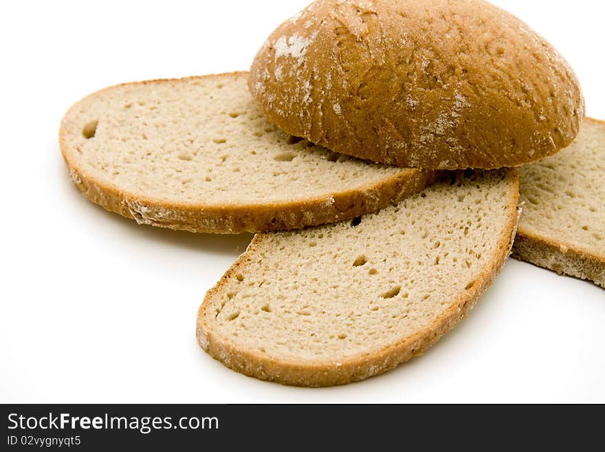 Baked foods wheat bread cut