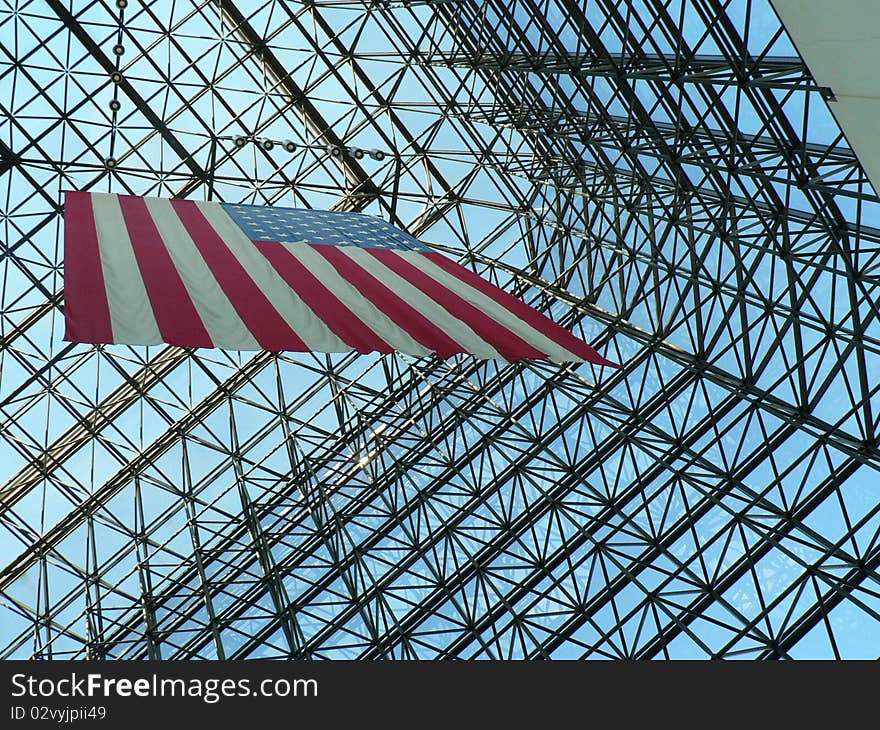 Structural Geometry with American Flag