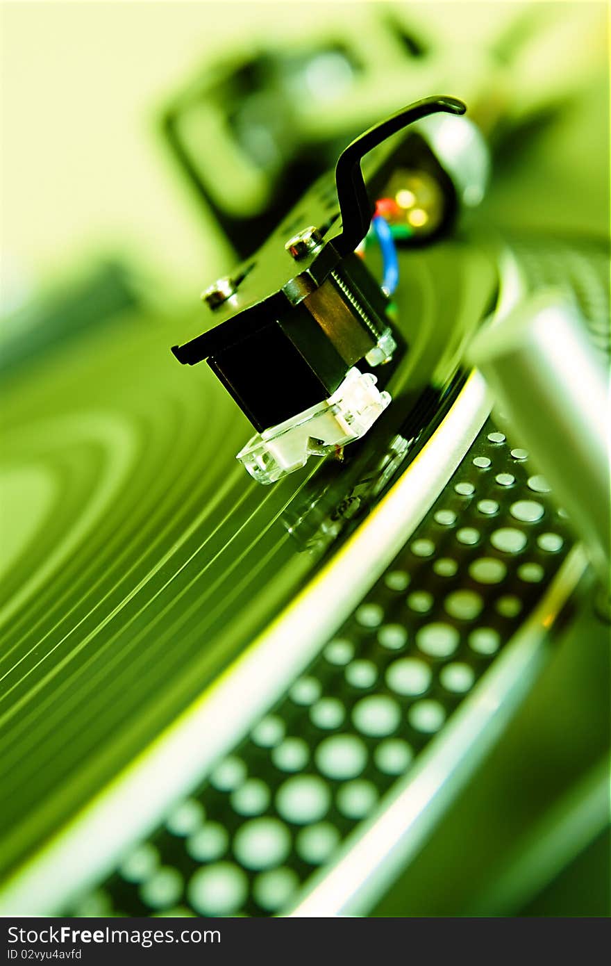 Turntable Playing Vinyl Record