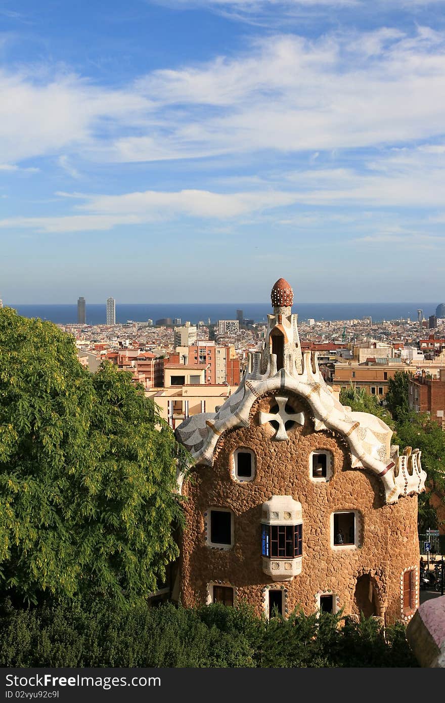 BARCELONA - Park Guell, a municipal garden designed by Antoni Gaudi. Built in 1900 - 1914. part of the UNESCO World Heritage Site Works of Antoni Gaudi. BARCELONA - Park Guell, a municipal garden designed by Antoni Gaudi. Built in 1900 - 1914. part of the UNESCO World Heritage Site Works of Antoni Gaudi