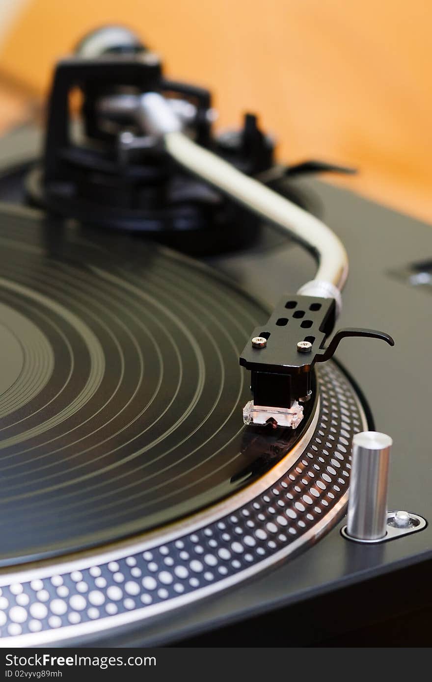 Turntable Playing Vinyl Record